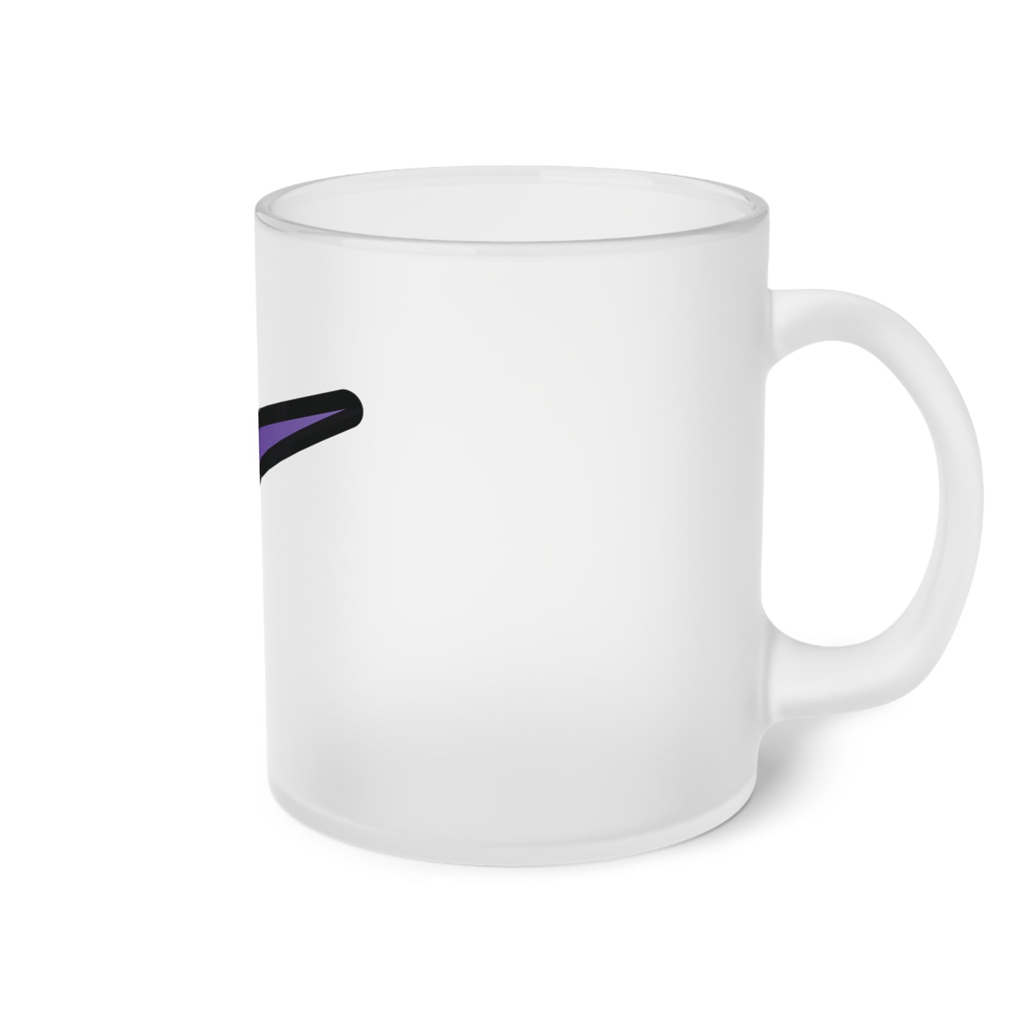 Purple Bling Star Frosted Glass Mug, 11 oz
