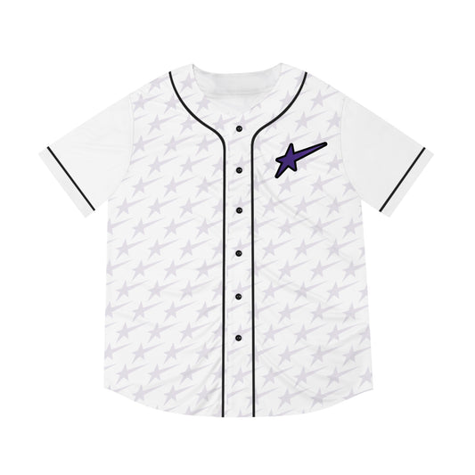 Men's Bling Star Baseball Jersey - White