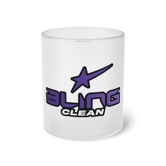 Bling Clean Frosted Glass Mug, 11 oz