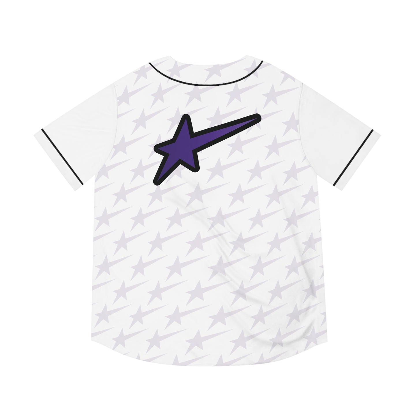 Men's Bling Star Baseball Jersey - White