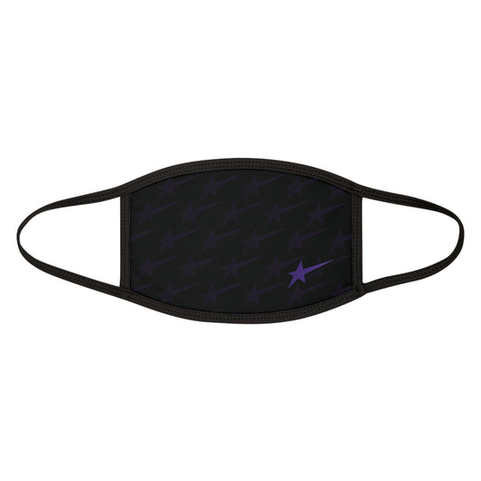 Bling Star Pattern Face Mask - Breathable Mixed-Fabric Mask - Black