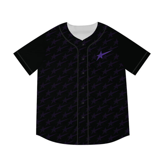 Men's Bling Star Baseball Jersey - Black