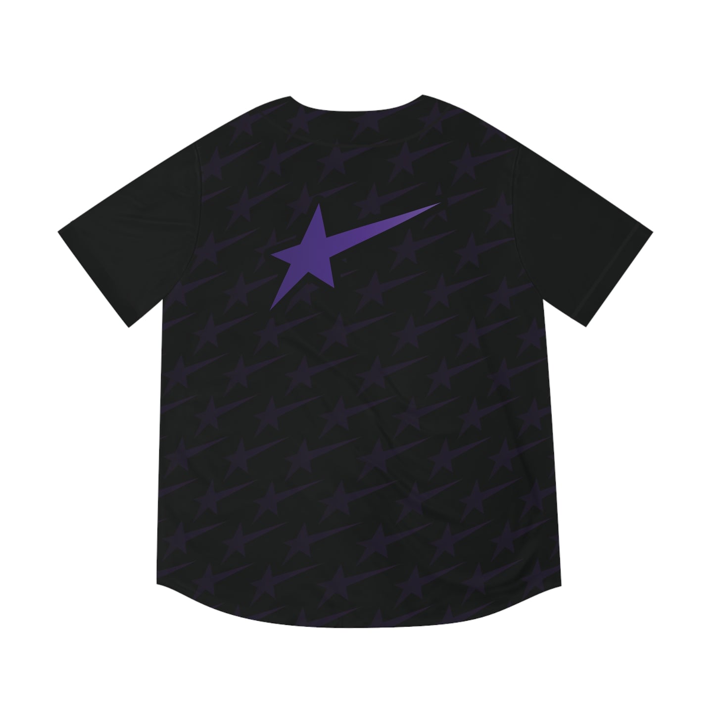 Men's Bling Star Baseball Jersey - Black